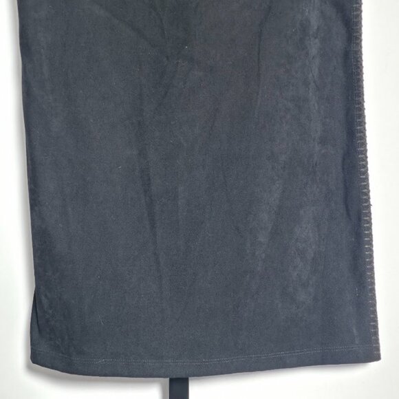 Vintage Divine Skirt Women’s M Black Faux Suede Maxi Long Whipstitch Trim USA - Picture 8 of 10